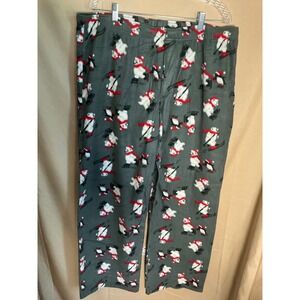 Unbranded Pajama Pants Mens XL Gray New Fleece Polar Bear Penguin Winter Print